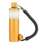 Yhenlovtt Luminoso anillo de buceo submarino con correa de mano, luz de señal de vibración de 120 dB para buceo nocturno y cueva, negro, verde, naranja, rosa, rojo (naranja)
