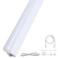 Amazon | 器具一体式led蛍光灯 20W形 直管 9.5W省エネ T5直感型