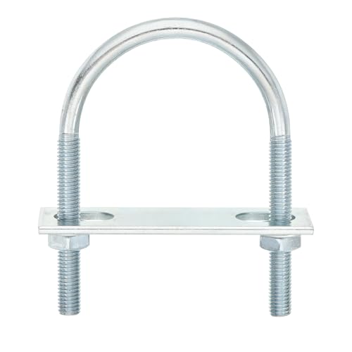 uxcell Round U-Bolts, 4 Set 60mm Inner Wd 100mm L M8 with Nuts and Plates