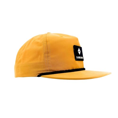 LAMSON | Flat Bill Rope Cap | Fly Fishing Hat | Tan with Black Rope