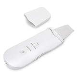 Portable Blackhead Removal Ultrasonic Facial Cleaner Rechargeable Face Skin Scrubber Cleaning Skin Peeling Extractor White