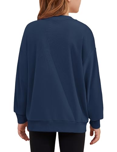 Girls Crewneck Sweatshirts Kids Long Sleeve Tops Cute Oversized Hoodless — view 4