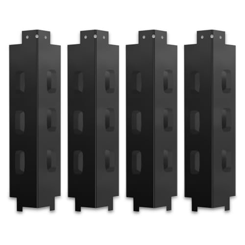 GLARETEX Universal Flavorizer Bars Enamelled Steel Burner Cover for Landmann, Enders Boston, Tarrington House, Outdoorchef-Perth, Uniflame 750, Tenneker TG4, Kamino, Pack of 4