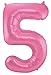 Produktbild Folat 65905 Folienballon Ziffer Zahl 5 Rosafarbener Metallic 86 cm-Helium Ballon Decoration Geburtstag, Hochzeit, Jubiläum, Pink Matt