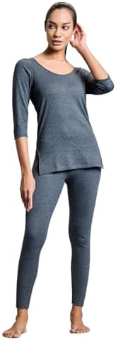 Boldfit Thermal wear for Women Set Warm and Comfortable Thermals Set for Woman Full Sleeves Body Warmer Combo for Women Natural Insulation Thermals Cozy Thermal Top and Leggings Combo for Womens