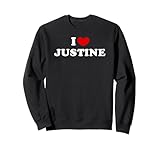 Photo Gallery i love justine, io amo justine felpa Photo Gallery i love justine, io amo justine felpa