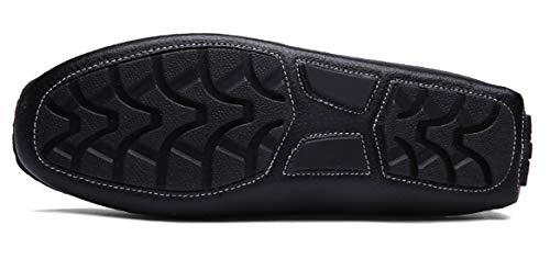 Santimon Mens Casual Loafer Slip-on Moccasin Boat Shoes Flat Driving Shoes4