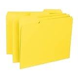 11 pt. stock. Smead File Folders 1/3 Cut Letter Yellow (100) De plástico Amarillo - Carpeta (De plástico, Amarillo, Letter, 295,3 mm, 233 mm)