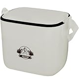 Dr.Camp 6 QT Insulated Cooler Box for Ice Beverage Food Storage Portable Ice Chest for Camping Picnic Tailgate Outdoor Use Chiller Caja Enfriadora Portátil para Camping (White Gray) Made in Thailand