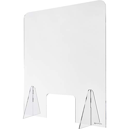 Radex 85010000 Mampara de Metacrilato con Ventanta, 85x70cm, 5mm de Espesor, Transparente