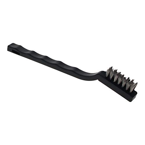 Utoolmart チューブブラシ 金属ブラシ プラスチック製ハンドルブラシ （ステンレス鋼線+銅線+ナイロン線）ブブラシ ブラシ長さ3.5cm ブラシ幅1.2cm ブラシ高さ1.3cm 全長17cm 3個入り クリーニング研磨工具 ブラシ サビ取り 掃除用品 清掃用ハンドツール 工業用 パイプチューブ用