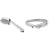 Aqualisa 901506 Harmony Handset/Shower Head, Chrome, Grey & 164516 Shower Hose, 1.5m, Chrome-Plated Stainless Steel, 1.69 in*12.63 in*8.3 in
