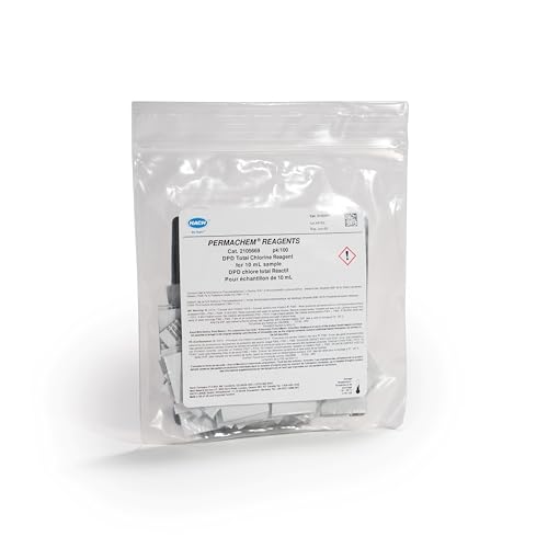 Hach Company Hach 2105669 DPD Total Chlorine Reagent Powder Pillows, 10 mL, (Pack of 100)