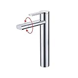 ★ 360° All-round Swivel Spout: The upper and lower outlets are designed with different flow rates,and the two-stage valve core is controlled,and the water flow will never splash; You don't need a cup to brush your teeth, it is more convenient to wash your face; It is more convenient to clean dead corners, making your sink cleaner and more hygienic