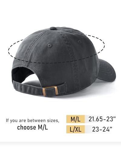 Image of FURTALK Unisex Vintage Washed Unstructured Baseball Cap Washed Cotton Adjustable Dad Hat