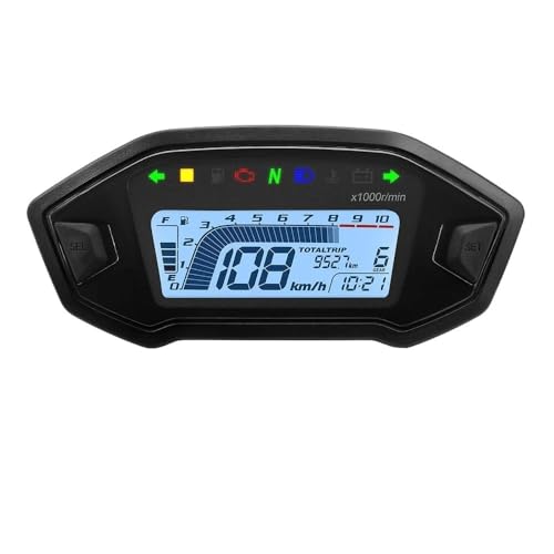 スピードメーター メーター オートバイ計器 7色バックライト スピードメーター タコメーター ターンシグナルライトインジケーター(A Sensor Z Bracket)