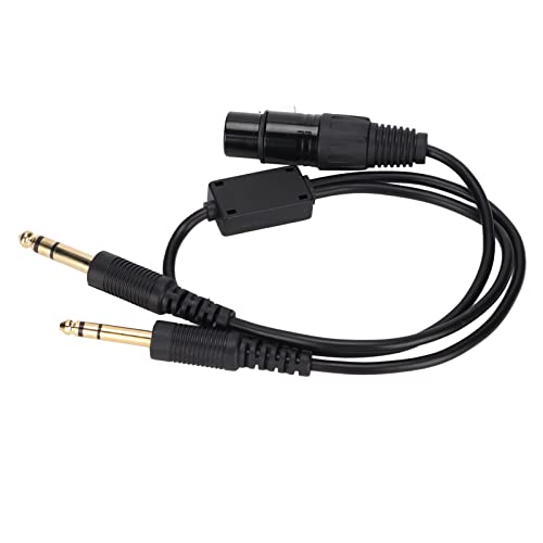Adaptador de cable XLR a doble enchufe GA para aviación miniatura 2