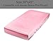 Satin Pack and Play Sheets Fitted Compatible with 4moms Breeze Plus Playard and Other Large Playpen Mattress Protect for Baby Hair and Skin, Grey & Pink