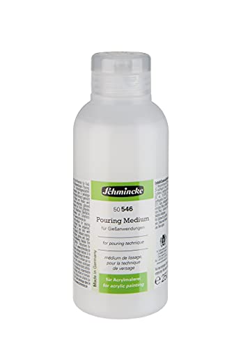 Schmincke - Pouring Medium, 250 ml, 50 546 027, Hilfsmittel in der Acrylmalerei, flüssiges Acryl-Hilfsmittel für Pouring Technik, Fließtechnik und Gießanwendungen