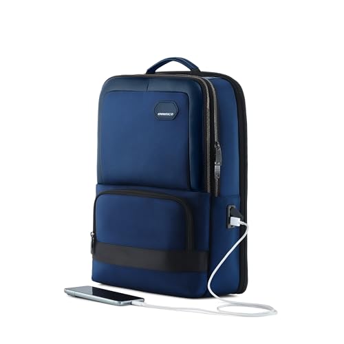 Image of Premium Laptop Messenger Bag - Durable Vegan Leather & Water-Resistant Briefcase for 15.6-inch Laptops - 3-Compartment Organizer, Ultra-Lightweight (435g)