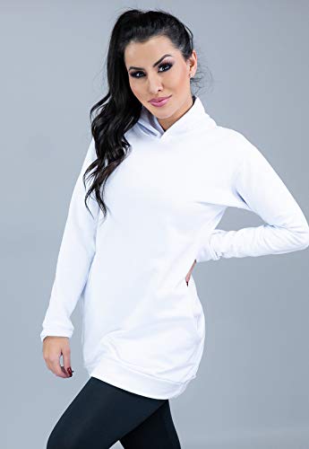 Casaco MVB Modas Feminino Moletom Flanelado Capuz