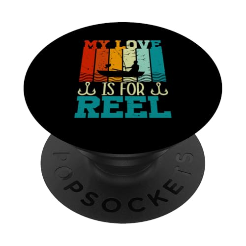 Fun Fishing My Love is for Reel PopSockets PopGrip Adhésif