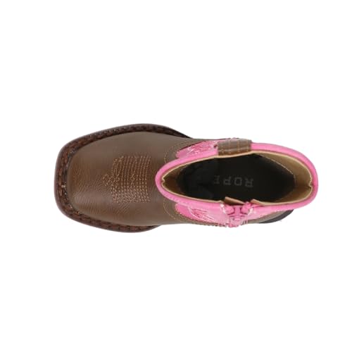 ROPER Toddler Girls Blaze Pink Shaft Square Toe Casual Boots Mid Calf - Pink - Size 5 M4