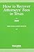 How to Recover Attorneys Fees in Texas 2020