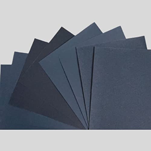 Image of Color Zebra WET DRY Water Proof SAND PAPER 600 /800 / 1000 /1200 Grit. 08 Sheets of Latex Silicon Carbide sanding paper (2pcs each Grit) Paper Size - 23 cm X 28cm