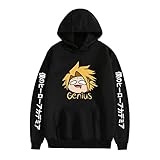 NBYS Unisex Anime My Hero Academia Hoodie Sweatshirt Kaminari Denki Print Jumper Top A-Black L