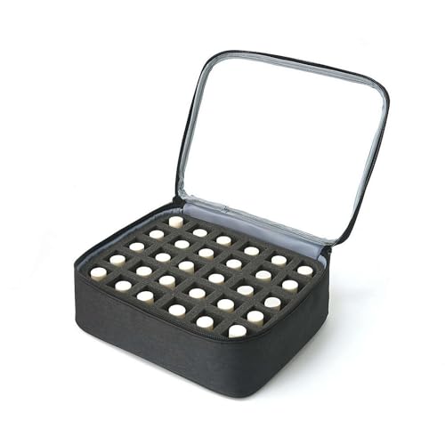 Sac de rangement pour vernis à ongles pour 30 flacons (15 ml) Étui de transport portable pour vernis à ongles Kit de manucure de voyage, Noir