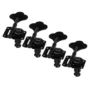 FLFL Chevilles Cordes Guitare 4R Bass Open Engine Tuners Têtes De Machine À Régler des Piquets Noir pour La Basse… - Les Beatles, Paul McCartney, John Lennon, RIngo Starr, George Harrison FLFL Chevilles Cordes Guitare 4R Bass Open Engine Tuners Têtes De Machine À Régler des Piquets Noir pour La Basse… – Image 2