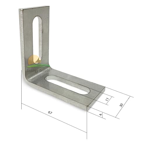 Angolo rinforzato 68 x 67 mm 90° asola 45 x 11 mm