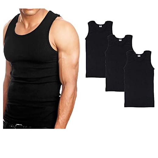 Goyoma Multipacks Mens 100% Cotton Tank Top White/Black Wife Beater A-Shirt Undershirt (XL, Black 3 Pack)