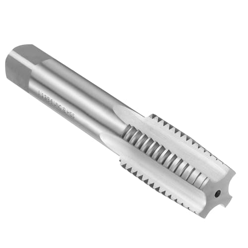 Image of uxcell Hand Taper Tap 1-3 /8 inch-6 UNC 2B Left Hand Thread Taper Style Taps Straight Flute Screw Tapping Threading Tool High Speed Steel HSS6542