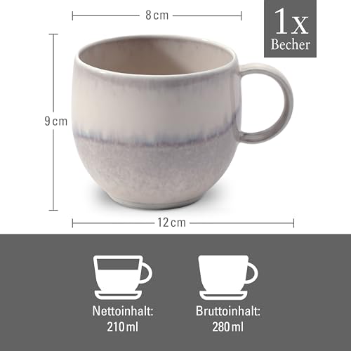 Taza pequeña Perlemor Sand de porcelana premium miniatura 4