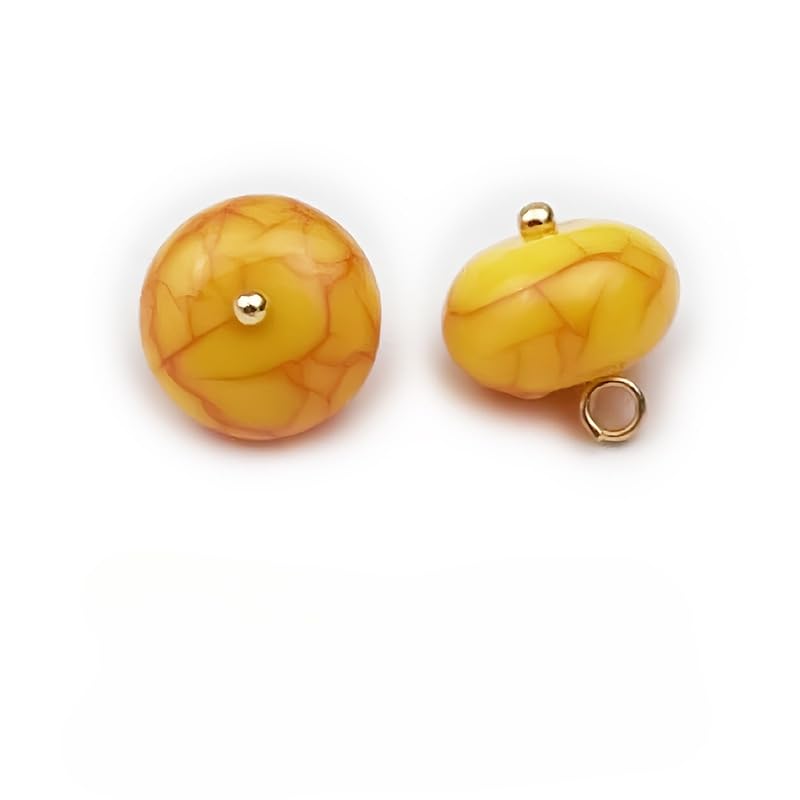 Guziki perłowe Guziki perłowe, 100 szt., 12 mm, czarne, płaskie, małe, okrągłe, półgruszkowe, do rękodzieła materiałowego(10# Yellow Pine)