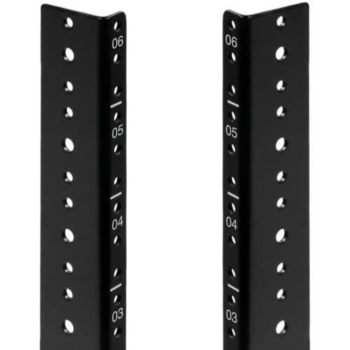 TECHTOO 6U 垂直ラックレール ペア DIYキット ネットワーク機器/サーバー/UPS取り付けレールキット (6U)