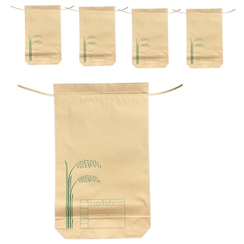 クラフト紙 米袋 5kg用 10枚セット 窓有り