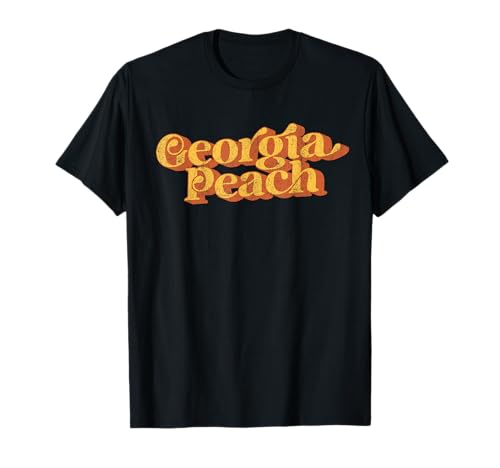 Vintage Georgia Peach Funny Cute Retro 70s Summer Womens T-Shirt