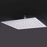 8'' Top Sprayer Stainless Steel Shower Head Square Rainfall Power Shower Head Water Saving Bathroom Tool