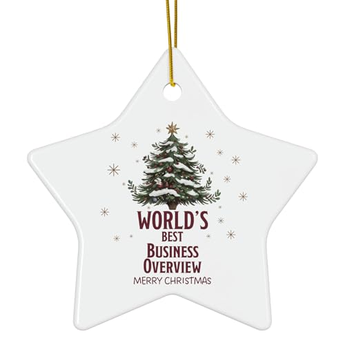 World's Best Business Overview Christmas Ornament - Star Shaped Ceramic