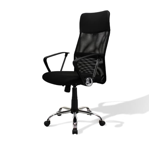 Catálogo para Comprar On-line Silla Ejecutiva los más recomendados. 41 MUNDO IN MUEBLES Silla de Oficina Ejecutiva JM-2006A | Silla de Escritorio Negra con Respaldo de Malla Mesh | Altura Ajustable y 5 Ruedas | Ideal para Home Office | Confort...