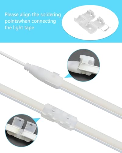Tira LED COB Waterproof 10m Blanco cálido kit conexión miniatura 7