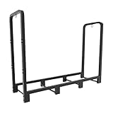 ● Fácil de ensamblar: ensamblaje simple, conecte fácilmente todas las piezas con los accesorios en minutos, estante de almacenamiento de leña ideal en cualquier clima para interiores o exteriores en cualquier lugar