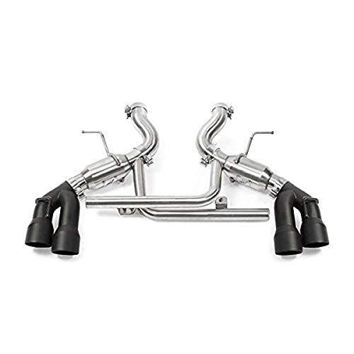 Mishimoto MMEXH-CAM8-16AQTPBK Pro Axleback Exhaust Compatible With Chevrolet Camaro SS Quad Tip 2016-2018 Black