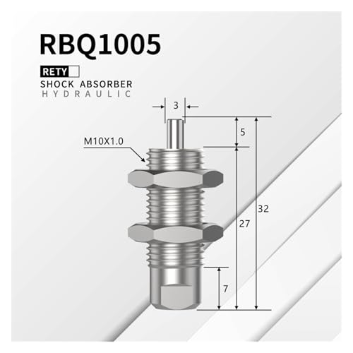 Tampon hydraulique RBQ pour vérin industriel et amortissement de choc - 3