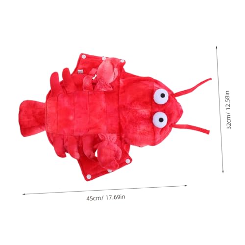 Disfraz de langosta rojo para perro tamaño XS miniatura 2