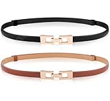 ❤️【Perfektes Geschenk】Zwei Teile Damengürtel mit verschiedenen Farben zur Auswahl. Dünner Gürtel für verschiedene Anlässe geeignet, mit verschiedenen Charms. Fantastisches Geschenk für Mütter, Freundinnen, Töchter zum Geburtstag, Muttertag, Erntedankfest, Halloween，Weihnachten, Jubiläen, Valentinstag oder als Belohnung.