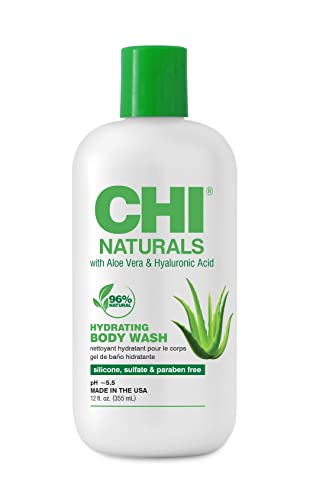 CHI Naturals With Aloe Vera Hydrating Body Wash, 12 Oz image 3